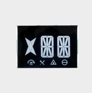Quality Stn 24 Pin 16 Segment Lcd Display VA Negative With White Digits And Metal Pins for sale