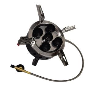 Quality Five Spray Head Stove Mini Portable Folding Camping Gas Stove Burner Outdoor Gas Grills for sale