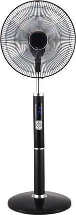 Buy LED display 16inch figure 8 oscillating movement stand fan black with remote control at wholesale prices