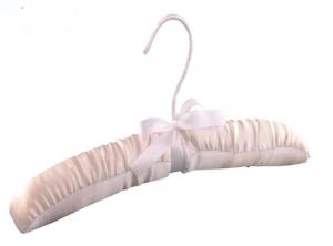 China Wholesale Fabric Satin Padded Baby Clothes Hanger on sale