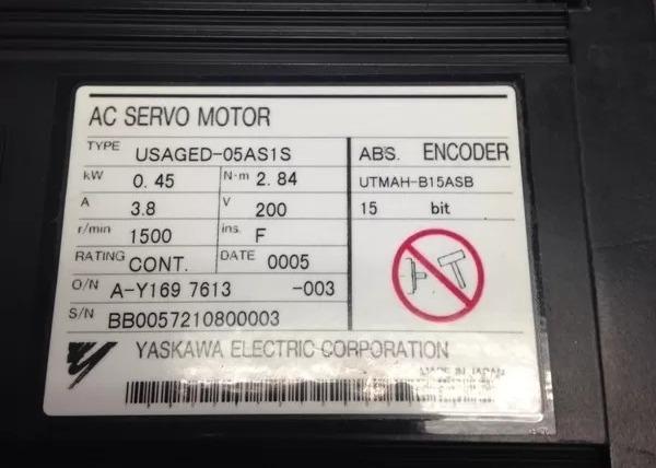 Buy USAGED-05AS1S Yaskawa Motor With ABS Encoder Programmable Servo at wholesale prices