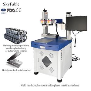 Quality Multi Head Full Automatic Laser Engraving Machine For Notebook Shell Serial Number for sale