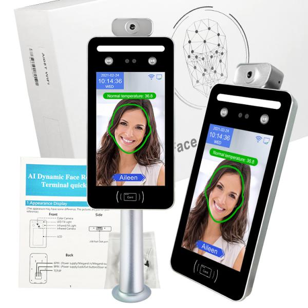 Buy 8 Inch Facial Recognition Access Control System Body Temperature Detection Measuring at wholesale prices