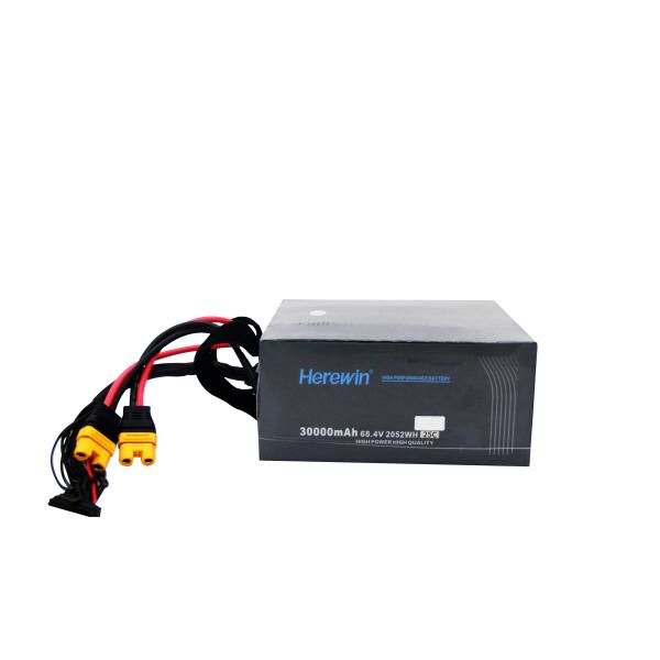 18S 68.4V 25C UAV Lihv Battery In Soft Pack Herewin 30000mAh