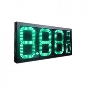 Quality OUTDOOR GREEN LED SIGNS PRICES WITH 12 INCH DIGITS FOR DOUBLE SIDES for sale