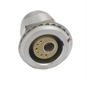 China Medical Push-pull Connector Lemo EGG FGG 2B 6+1 Metal 6 Signal 1 Liquid Input Medical Panel Mounting Connector on sale