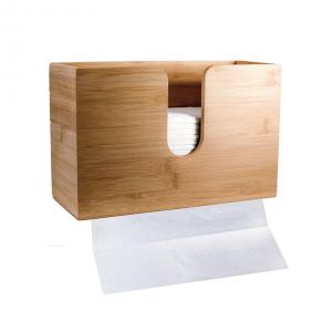 Quality Smooth Surfaces Bamboo Paper Towel Holder Wall Mounted for sale