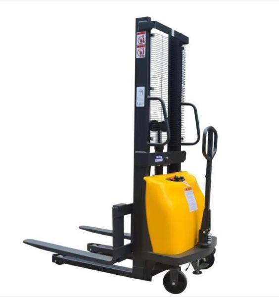 Buy 1T 1.5T 2T Semi Electric Stacker Mini Small Light Weight Pallet Stacker at wholesale prices