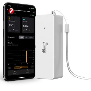 Quality Tuya ZigBee3.0 Smart Temperature and Humidity Sensor, Battery Powered, Mini Indoor Hygrometer, Work with Alexa, Google Home for sale