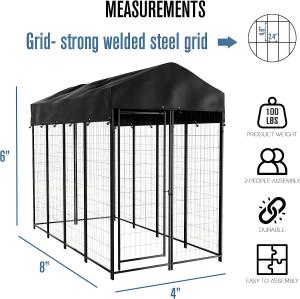 China 6'' X 10'' Extra Large Heavy Duty Dog Kennel House Outside Welded Wire Metal Mesh on sale