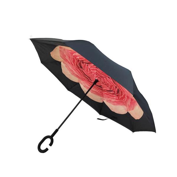 Buy Folding Upside Down Reverse Inverted Umbrella For Car Reverse Free Handle at wholesale prices