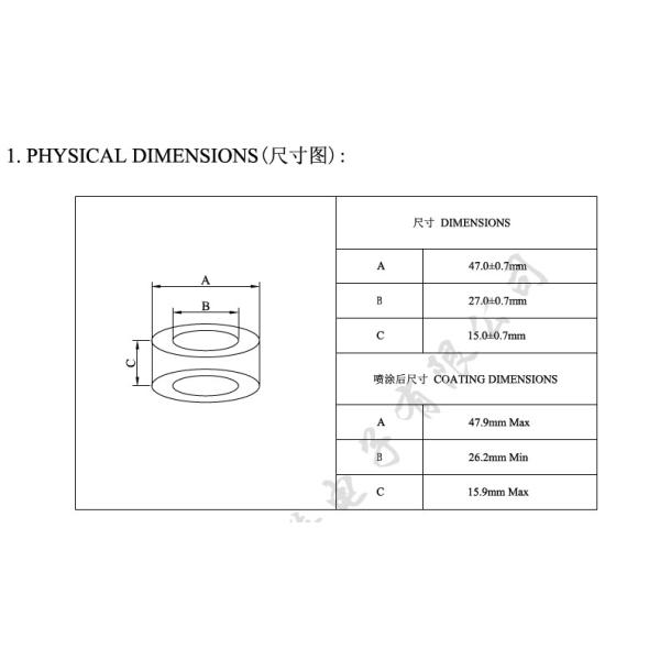 Black Mnzn EMI Ferrite Core Toroid For Power Transformers