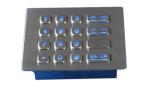 Durable16 keys backlit brushed steel numeric keypad with USB electronic