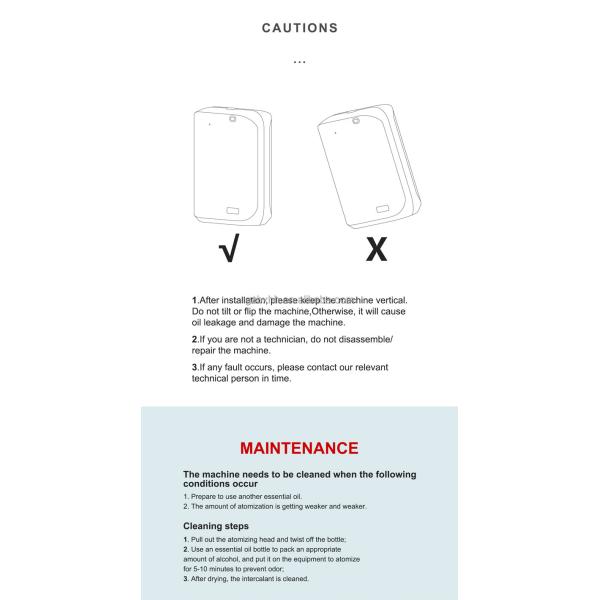 X60 Aroma Scent Diffuser Electrostatic Fragrance Oil Spray Machine Upscale