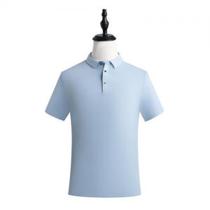 China High Grade Pure Color Mercerized Cotton POLO Shirt With Short Sleeves on sale