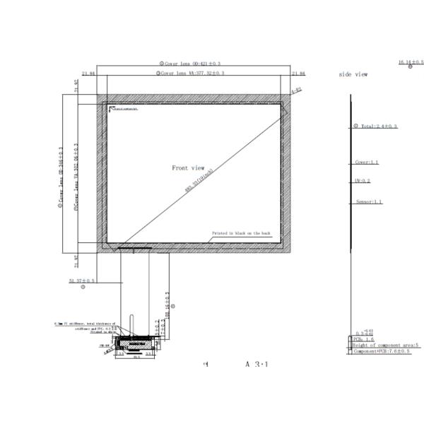 Portable 19 inch Industrial Touch Panel More Than 7H Surface Hardness