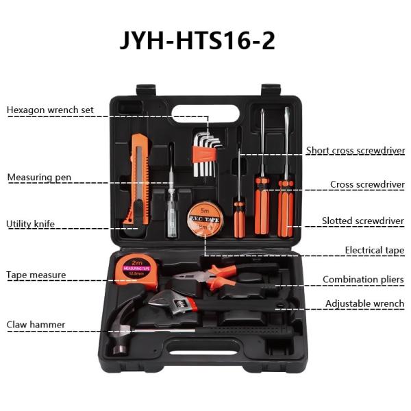 JYH-HTS20-1 20-Piece Household Tool Kit Home Repair Auto Hand Tool Kit with Plastic Toolbox
