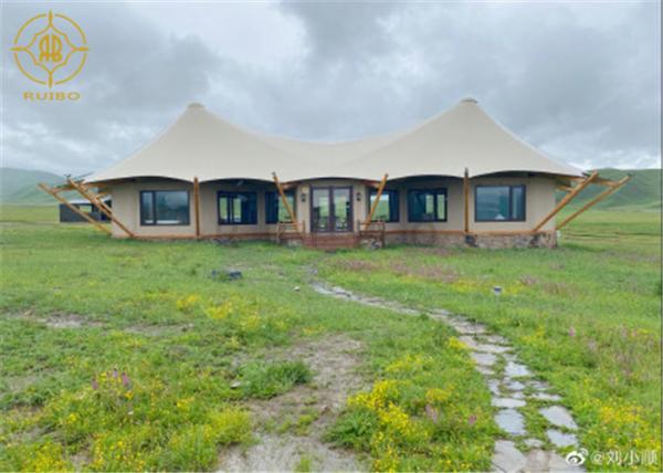 Buy Double Layers PVDF Glamping Tent With Calcium Silicate Board Walls at wholesale prices