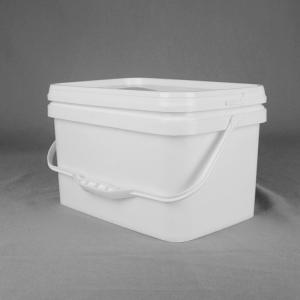 Quality ISO9001 10L Square Plastic Bucket Square Plastic Pails For Wedding Cakes for sale