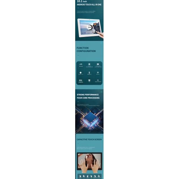 Wall Mounted 10.1 Inch All In One Tablet PC With Android 11 OS WIFI POE JR45 Port