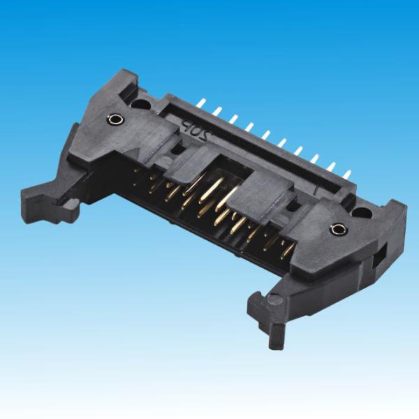 Straight Ejector 2.54mm Header Connector Polyester Insulator Material