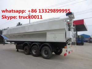 China CLW brand 3 axles 55m3 poultry animal Feed Trailer for sale, China best price farm-oriented poutry feed semitrailer on sale