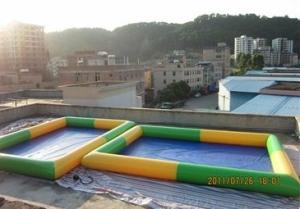 China Colored Rectangular Kids Inflatable Pool for Water Park Games Using on sale