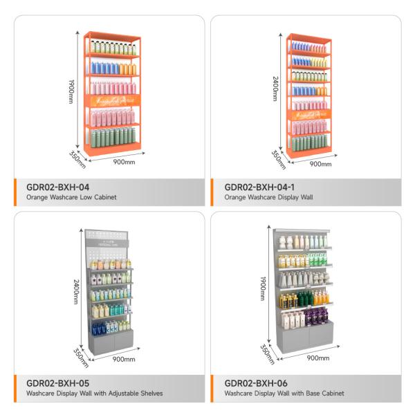 Skincare Display Cabinet Iron Containing Gray Facial Mask Cabinet For Branded Shop Rack And Trendy Display Rack