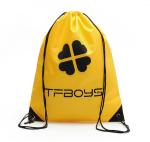 RPET Polyester Drawstring Backpack , Silkscreen Rotogravure Drawstring Polyester