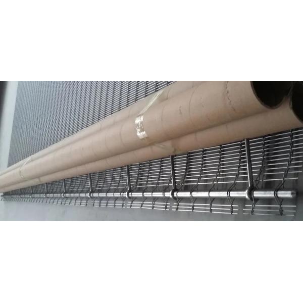 8mm Tec Sieve Architectural Woven Metal Mesh Multi Barrette Weave / Cable Mesh System