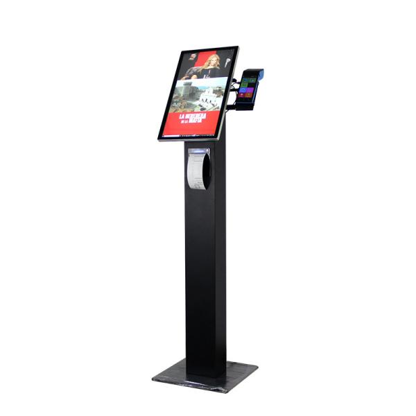 Buy 21.5" and 24" Floorstanding Touch Screen Hotel Self Service Ordering Kiosk with Ticket Printer QR Code Scanner at wholesale prices
