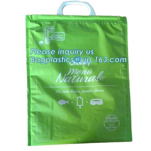 reflective Thermal Plastic handle portable aluminum epe foam Insulation bag cool bag,aluminum film lunch Thermal food pi