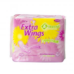China Extra Wings Organic Sanitary Pads 250mm Dryness Women Wearing Sanitary Napkins on sale
