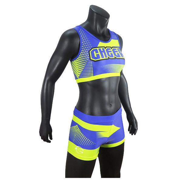 2020 Hot Design Custom Cheer Dance Clothes Bra And Shorts Uniform For Ladies