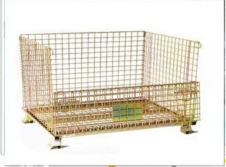 Buy stacked wire Hot sale wire mesh storage container with castorsmesh container at wholesale prices