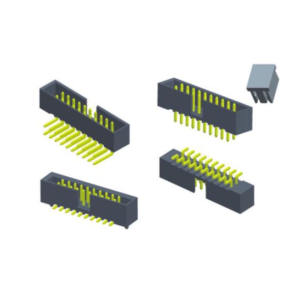 Industrial Box Header Connector , 2.54mm Straight Pin Header Stable Performance