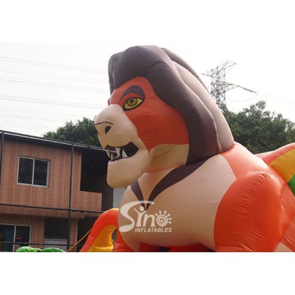 9x9m outdoor big jungle lion kids inflatable fun park with slide for fun parties from Sino Inflatables
