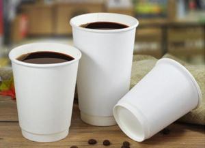 China ISO9001 Double Layer Kraft Paper Coffee Drink Cup 16oz For Cafe on sale