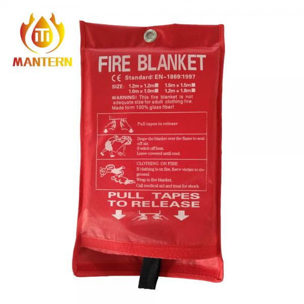 Buy Emergency Fire Fighting Equipment Fire Safe Resistant Blanket 1.8x1.8m EN1869 Standard at wholesale prices
