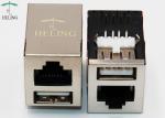 2 x 1 Tab Up Shielded USB HDMI Ethernet Connector RJ45 For Network Information