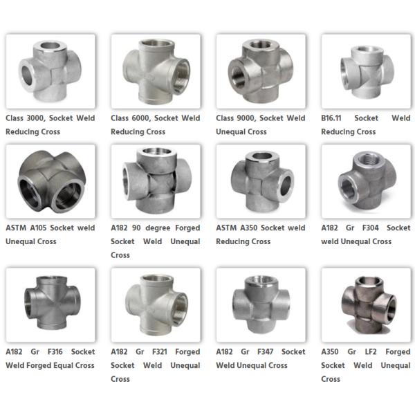 Cross Stainless Steel 316 4 Way Connector Socket Weld Fitting