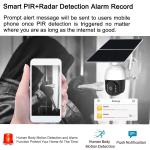 Motion Detection Continuous Recording Security Camera 4G 2MP Solar Sim Card