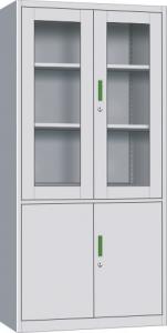 China Glass Swing Door Steel Office Cupboard Electrostatic Powder Coating on sale
