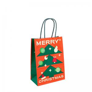 Quality Full Color Recyclable 110gsm Handle Paper Bags For Gift Packaging for sale