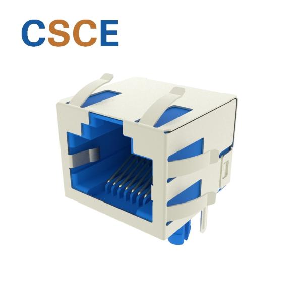 Buy 1 Port Shielded RJ45  Jack / 8 Pin Ethernet Connector 10 / 100 Base - T Customized Length at wholesale prices