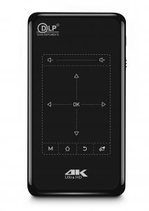 China Portable Mini DLP 4K Pocket Projector Decoding 3D Playback IR Control on sale