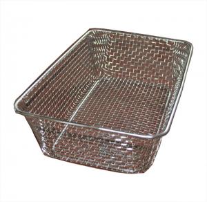 Quality Food grade Woven Wire Metal Wire Basket , Stainless Steel Wire Mesh Baskets for sale