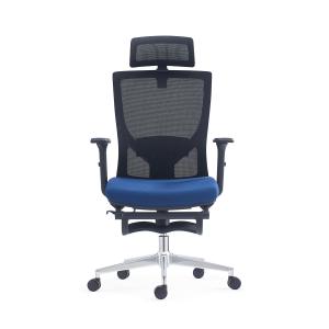 China Modern MID Back Ergonomic Mesh Back Fabric Seat Swivel Office Chair With Up & Down Adjustable Lumbar Support on sale