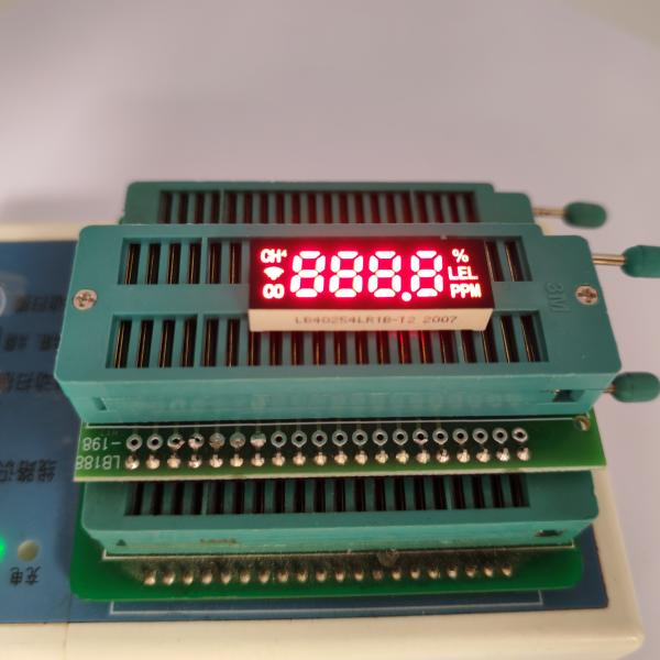Red 4 Digit 7 Segment LED Display front view