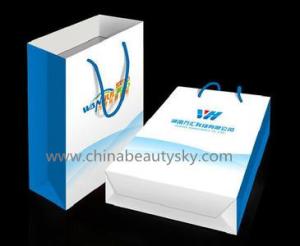 China Paper Coloured Shopping bags with string on sale